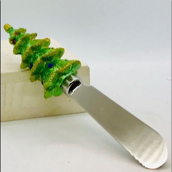 Christmas Tree Butter Knife Holiday Decor - Picture 1 of 12